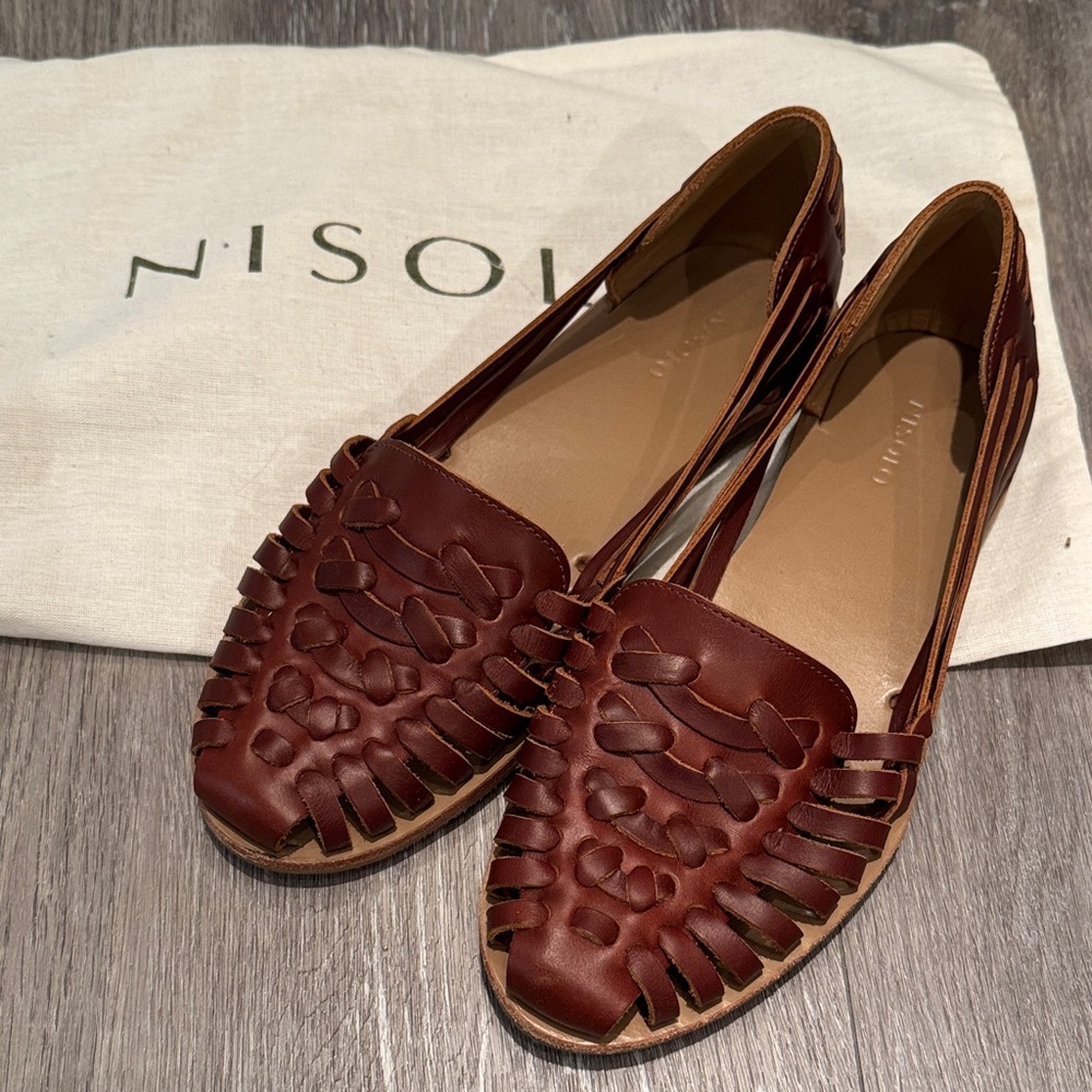 Nisolo Women's Chestnut Leather Loafers